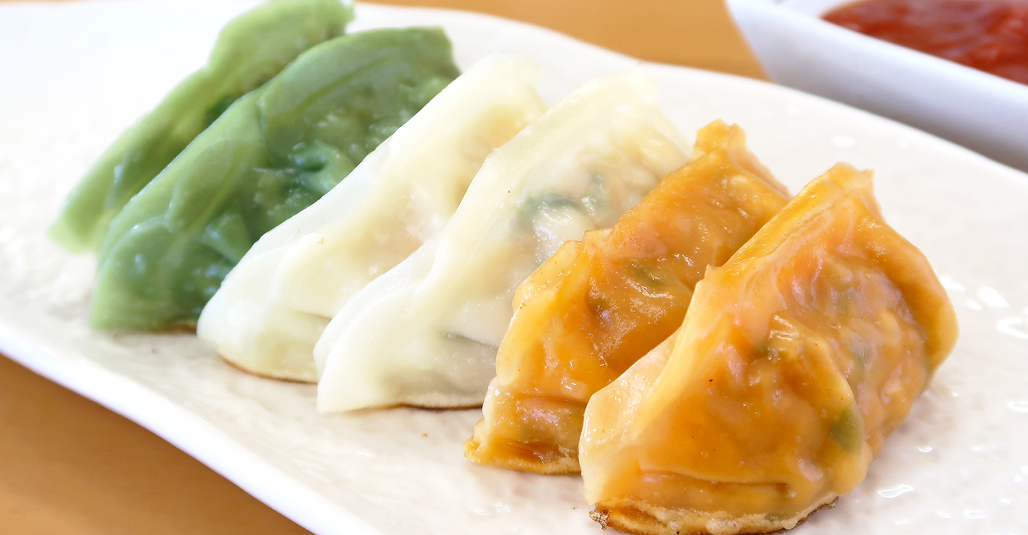 こだわり皮が◎！見た目も味も楽しい洋風餃子